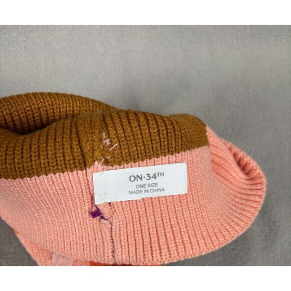 On 34th Women's Colorful Striped Ribbed Knit Cuffed Beanie Multicolor OS NWT's - Picture 5 of 6